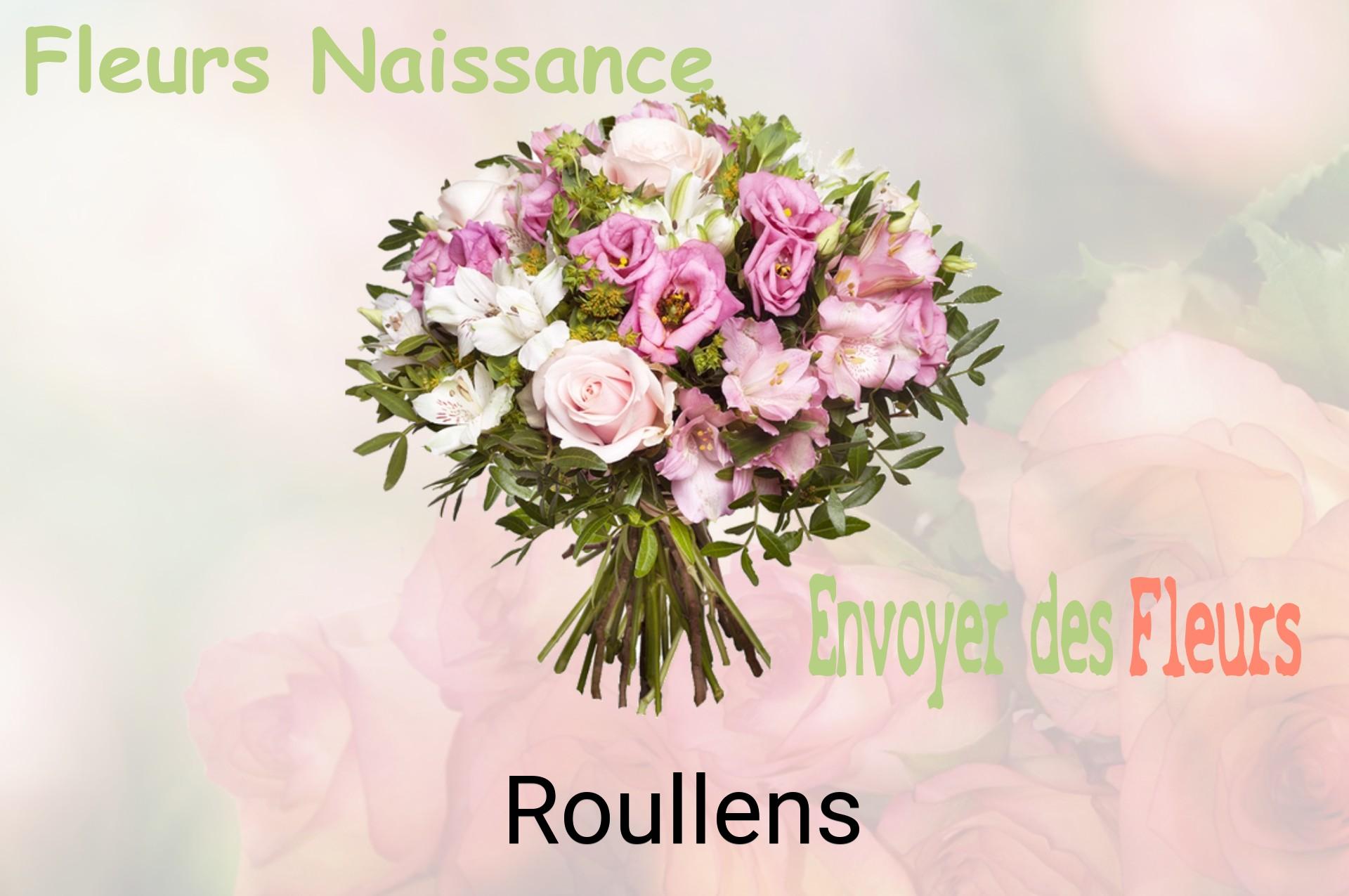 Bouquet de fleurs de naissance livré à Roullens